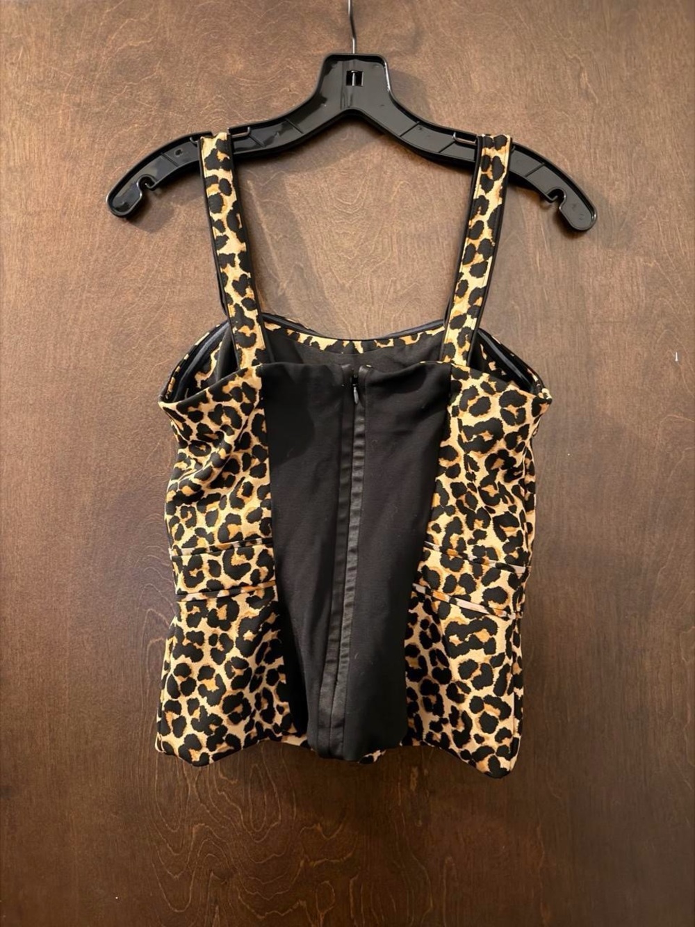 White House Black Market Leopard Corset Top in Brown and Black - Picture 4 of 5